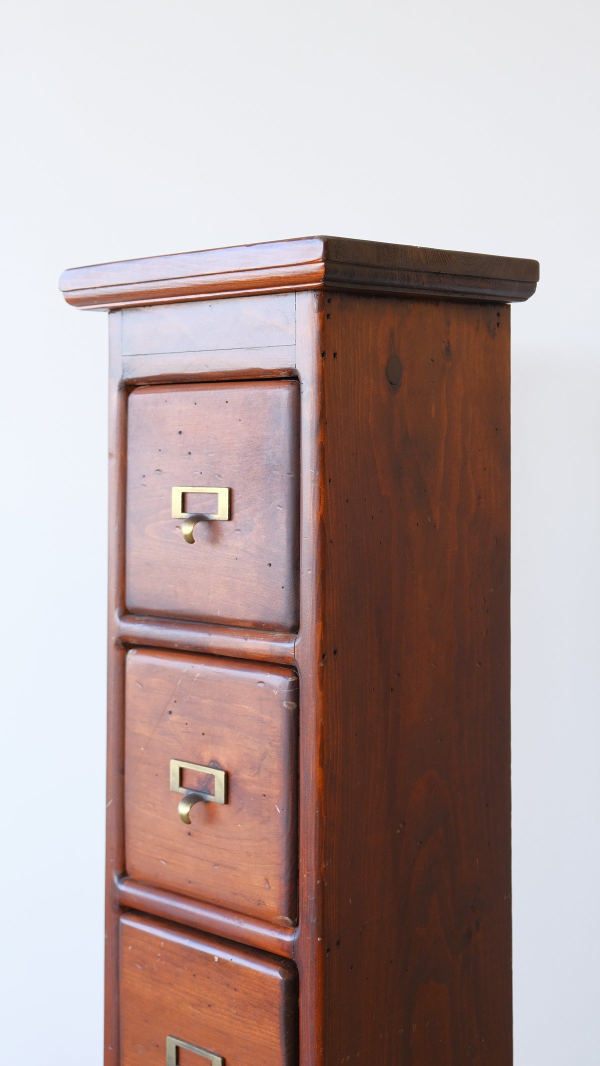 Vintage Folk Art Six-Drawer Card Catalog