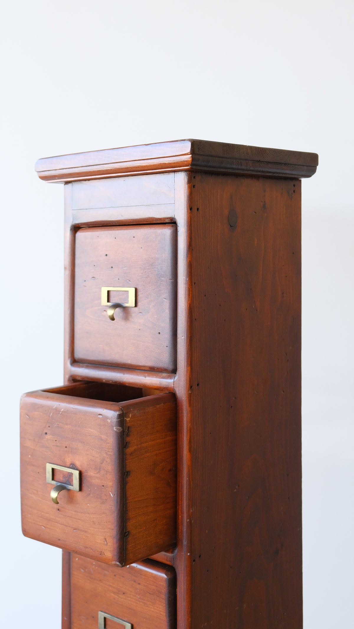 Vintage Folk Art Six-Drawer Card Catalog