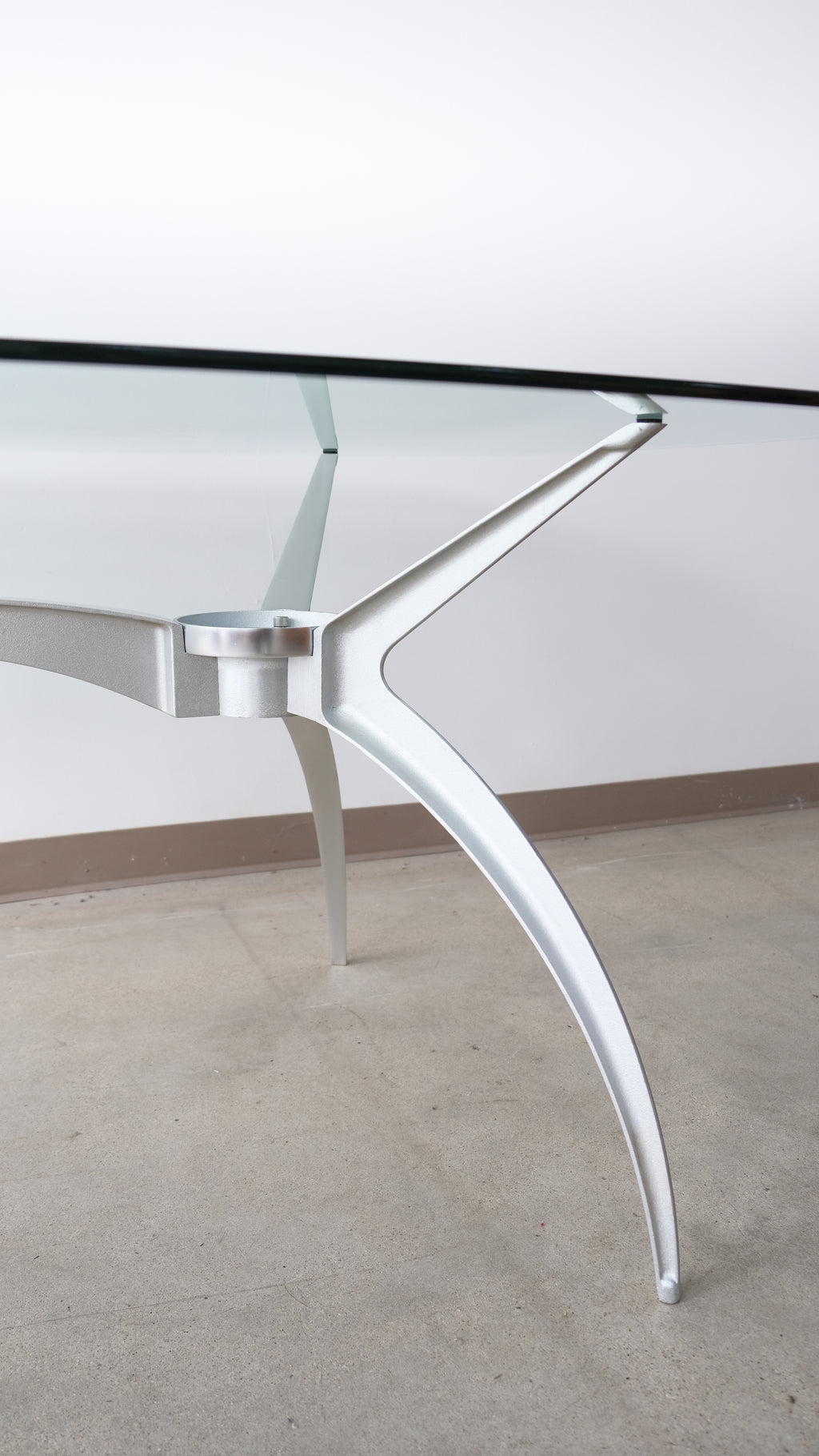 Sculpted Aluminum & Glass Spider Table