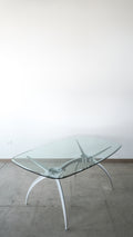 Sculpted Aluminum & Glass Spider Table